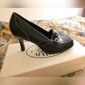 Steve Madden GOTTI Black Leather Women's Heels 8